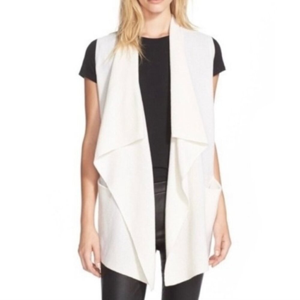 Vince Wool Cashmere Cardigan XS Sleeveless Open Front Minimalist